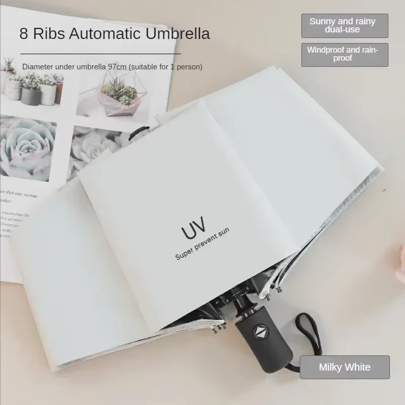 Mini Folding Automatic Umbrella anti UV Rain Sun Umbrella Fashion Portable Windproof Light Women Men Children Parasol Umbrella