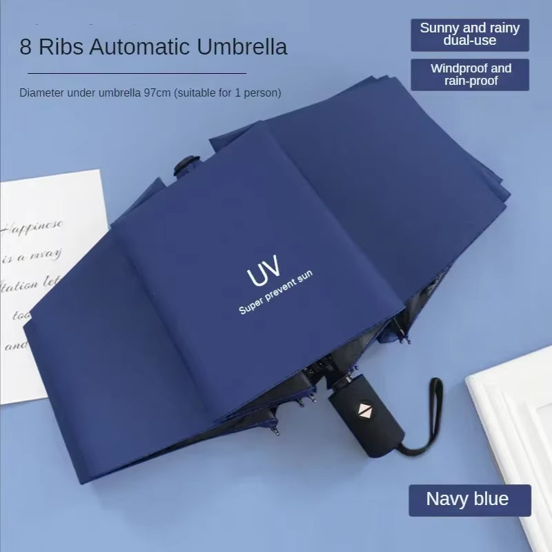 Mini Folding Automatic Umbrella anti UV Rain Sun Umbrella Fashion Portable Windproof Light Women Men Children Parasol Umbrella